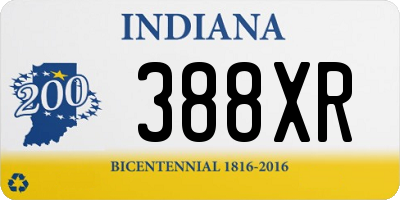 IN license plate 388XR