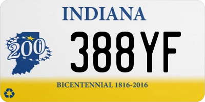 IN license plate 388YF