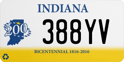 IN license plate 388YV