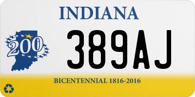 IN license plate 389AJ