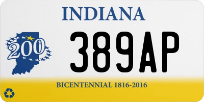 IN license plate 389AP