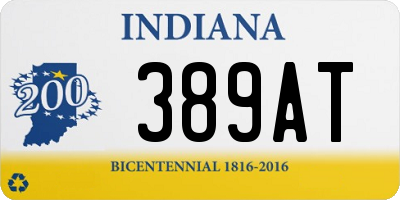 IN license plate 389AT