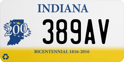 IN license plate 389AV