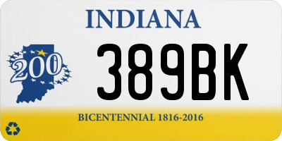 IN license plate 389BK