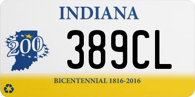 IN license plate 389CL