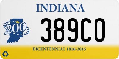 IN license plate 389CO