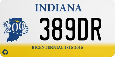 IN license plate 389DR