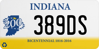 IN license plate 389DS