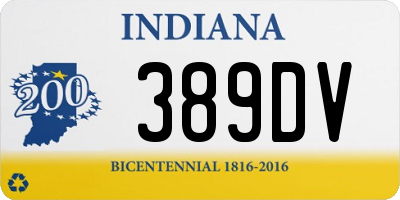 IN license plate 389DV