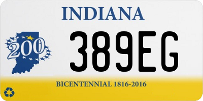 IN license plate 389EG