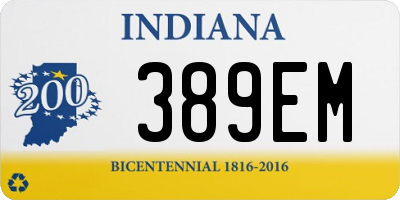 IN license plate 389EM