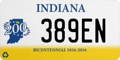 IN license plate 389EN