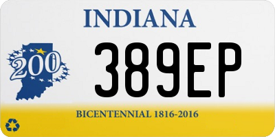 IN license plate 389EP