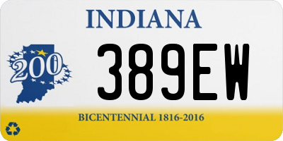 IN license plate 389EW