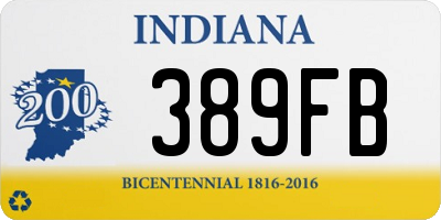 IN license plate 389FB