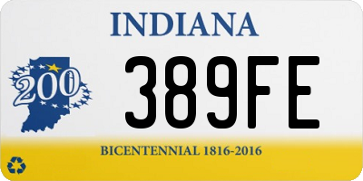 IN license plate 389FE