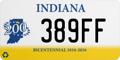 IN license plate 389FF