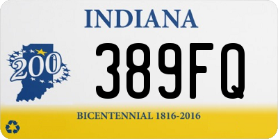 IN license plate 389FQ