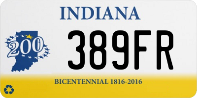 IN license plate 389FR