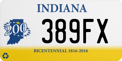 IN license plate 389FX