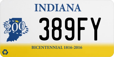 IN license plate 389FY