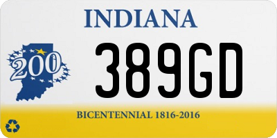 IN license plate 389GD