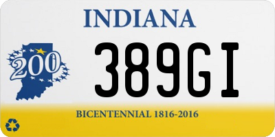 IN license plate 389GI