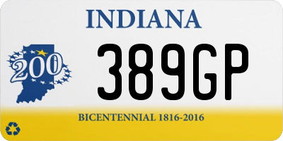 IN license plate 389GP