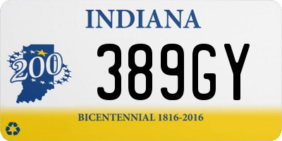 IN license plate 389GY