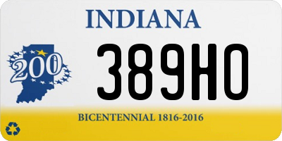 IN license plate 389HO