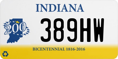 IN license plate 389HW