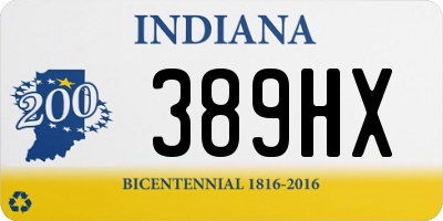 IN license plate 389HX