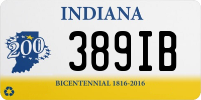 IN license plate 389IB