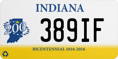 IN license plate 389IF