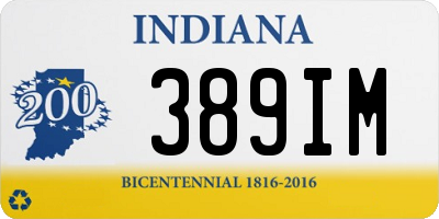 IN license plate 389IM