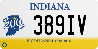 IN license plate 389IV