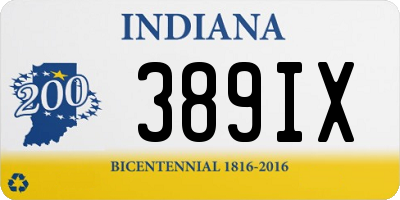 IN license plate 389IX