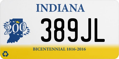 IN license plate 389JL