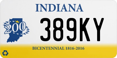 IN license plate 389KY