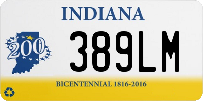 IN license plate 389LM