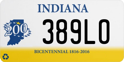 IN license plate 389LO