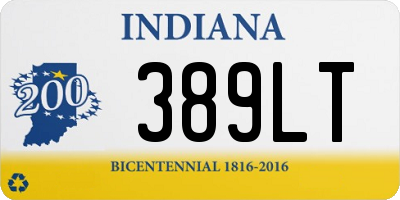 IN license plate 389LT