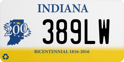 IN license plate 389LW