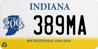 IN license plate 389MA