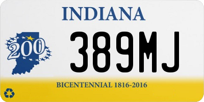 IN license plate 389MJ