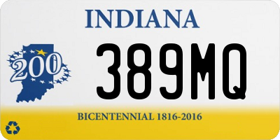 IN license plate 389MQ