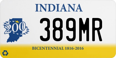 IN license plate 389MR