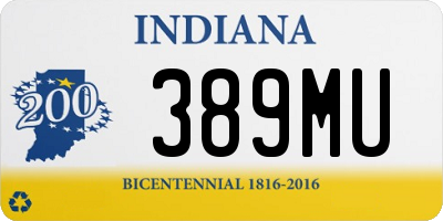 IN license plate 389MU