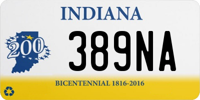 IN license plate 389NA