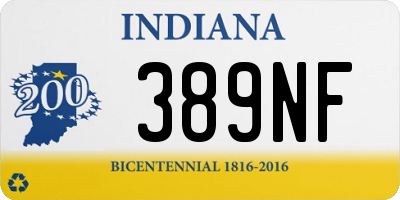 IN license plate 389NF